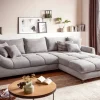 Ecksofa grau Microfaser B/H/T: ca. 332x96x227 cm