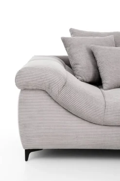 Ecksofa grau Microfaser B/H/T: ca. 332x96x227 cm