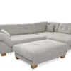 Ecksofa Greige Microfaser B/H/T: ca. 346x90x221 cm