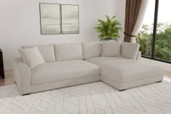 Ecksofa Greige Microfaser B/H/T: ca. 300x83x190 cm