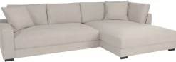 Ecksofa Greige Microfaser B/H/T: ca. 300x83x190 cm