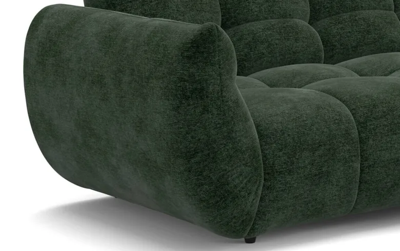 Ecksofa grün Microfaser B/H/T: ca. 280x81x178 cm