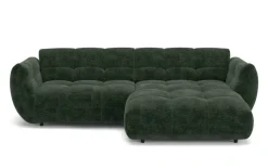 Ecksofa grün Microfaser B/H/T: ca. 280x81x178 cm