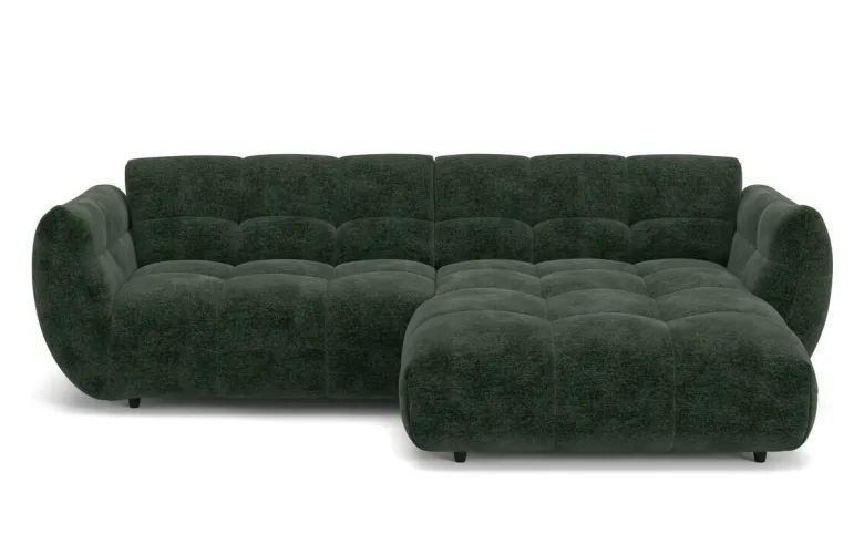 Ecksofa grün Microfaser B/H/T: ca. 280x81x178 cm