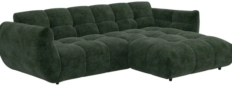 Ecksofa grün Microfaser B/H/T: ca. 280x81x178 cm