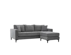 Ecksofa hellgrau Microfaser B/H/T: ca. 238x67x185 cm