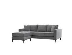 Ecksofa hellgrau Microfaser B/H/T: ca. 238x67x185 cm