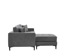 Ecksofa hellgrau Microfaser B/H/T: ca. 238x67x185 cm
