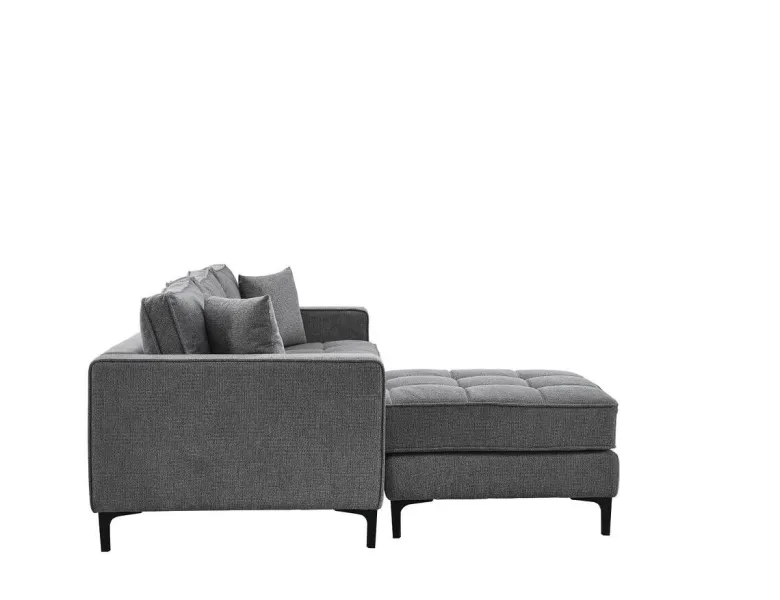 Ecksofa hellgrau Microfaser B/H/T: ca. 238x67x185 cm
