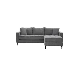 Ecksofa hellgrau Microfaser B/H/T: ca. 238x67x185 cm