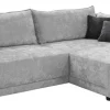 Ecksofa hellgrau Webstoff B/H/T: ca. 279x89x187 cm