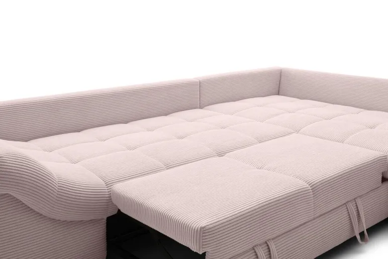 Ecksofa mit Bettfunktion altrosa Microfaser B/H/T: ca. 303x88x202 cm