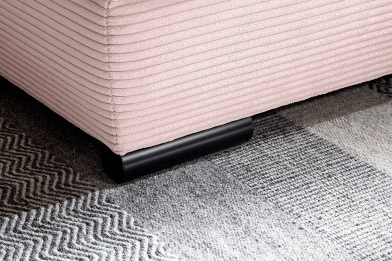 Ecksofa mit Bettfunktion altrosa Microfaser B/H/T: ca. 303x88x202 cm