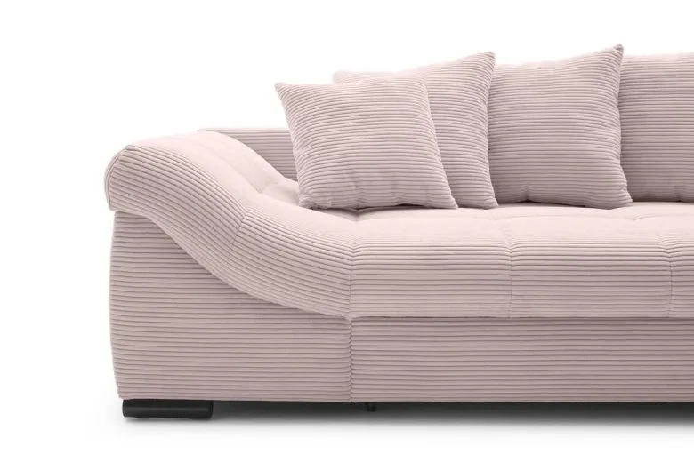 Ecksofa mit Bettfunktion altrosa Microfaser B/H/T: ca. 303x88x202 cm