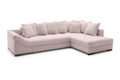 Ecksofa mit Bettfunktion altrosa Microfaser B/H/T: ca. 303x88x202 cm