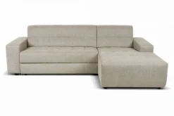 Ecksofa mit Bettfunktion beige Flachgewebe B/H/T: ca. 267x93x163 cm