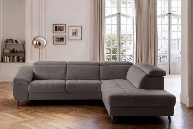Ecksofa mit Bettfunktion braun Flachgewebe B/H/T: ca. 280x96x238 cm