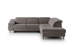 Ecksofa mit Bettfunktion braun Flachgewebe B/H/T: ca. 280x96x238 cm