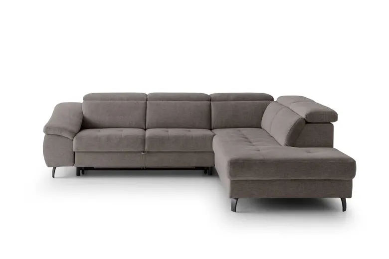 Ecksofa mit Bettfunktion braun Flachgewebe B/H/T: ca. 280x96x238 cm