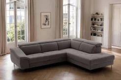 Ecksofa mit Bettfunktion braun Flachgewebe B/H/T: ca. 280x96x238 cm
