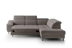 Ecksofa mit Bettfunktion braun Flachgewebe B/H/T: ca. 280x96x238 cm