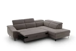 Ecksofa mit Bettfunktion braun Flachgewebe B/H/T: ca. 280x96x238 cm