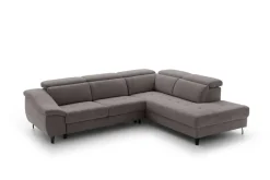 Ecksofa mit Bettfunktion braun Flachgewebe B/H/T: ca. 280x96x238 cm