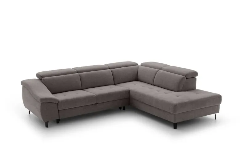 Ecksofa mit Bettfunktion braun Flachgewebe B/H/T: ca. 280x96x238 cm