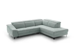 Ecksofa mit Bettfunktion eisblau Flachgewebe B/H/T: ca. 280x96x238 cm