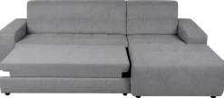 Ecksofa mit Bettfunktion grau Flachgewebe B/H/T: ca. 267x93x163 cm