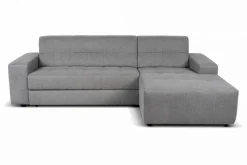 Ecksofa mit Bettfunktion grau Flachgewebe B/H/T: ca. 267x93x163 cm