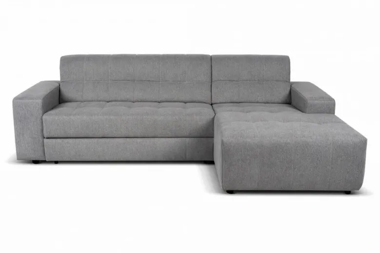Ecksofa mit Bettfunktion grau Flachgewebe B/H/T: ca. 267x93x163 cm
