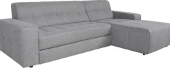 Ecksofa mit Bettfunktion grau Flachgewebe B/H/T: ca. 267x93x163 cm