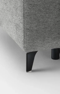 Ecksofa mit Bettfunktion grau Flachgewebe B/H/T: ca. 258x96x221 cm