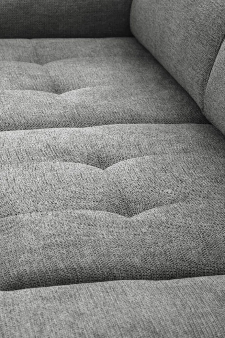 Ecksofa mit Bettfunktion grau Flachgewebe B/H/T: ca. 258x96x221 cm