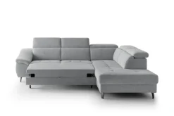Ecksofa mit Bettfunktion grau Flachgewebe B/H/T: ca. 280x96x238 cm