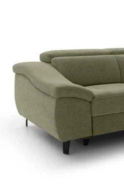 Ecksofa mit Bettfunktion grün Flachgewebe B/H/T: ca. 280x96x238 cm