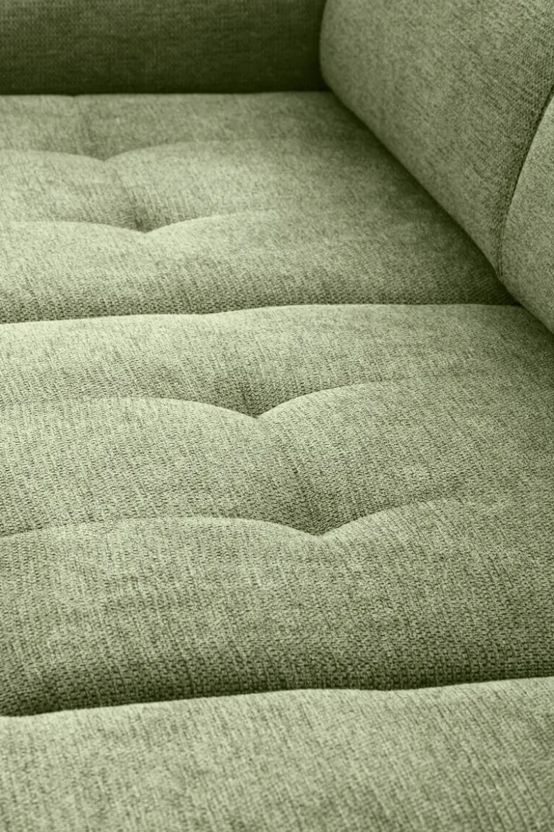 Ecksofa mit Bettfunktion hellgrün Flachgewebe B/H/T: ca. 258x96x221 cm