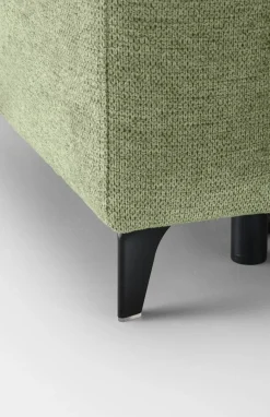 Ecksofa mit Bettfunktion hellgrün Flachgewebe B/H/T: ca. 258x96x221 cm