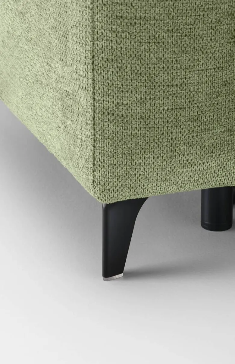 Ecksofa mit Bettfunktion hellgrün Flachgewebe B/H/T: ca. 258x96x221 cm