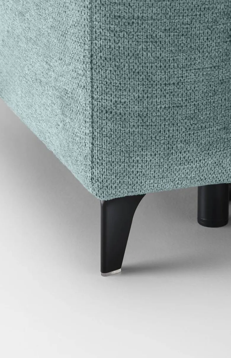 Ecksofa mit Bettfunktion hellblau Flachgewebe B/H/T: ca. 258x96x221 cm