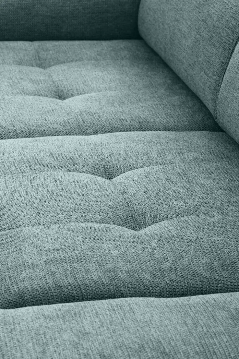 Ecksofa mit Bettfunktion hellblau Flachgewebe B/H/T: ca. 258x96x221 cm