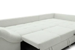 Ecksofa mit Bettfunktion ivory Microfaser B/H/T: ca. 303x88x202 cm