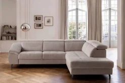 Ecksofa mit Bettfunktion leinen Flachgewebe B/H/T: ca. 280x96x238 cm