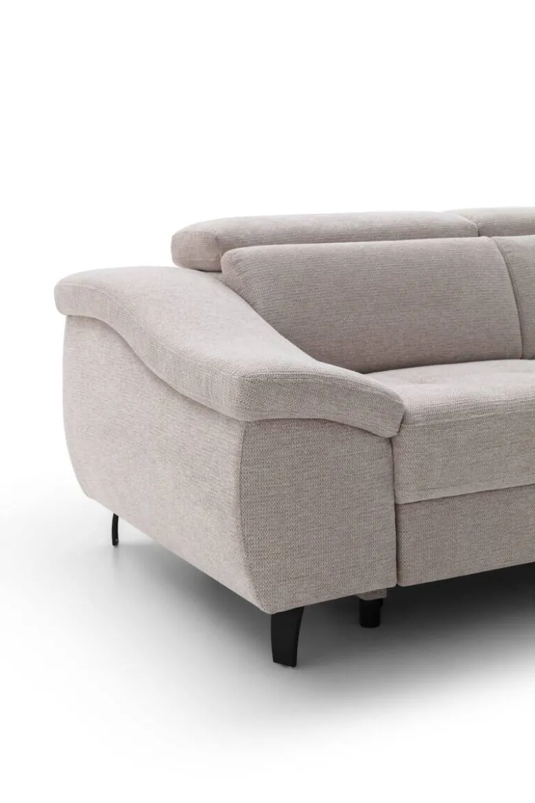 Ecksofa mit Bettfunktion leinen Flachgewebe B/H/T: ca. 280x96x238 cm
