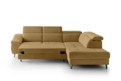 Ecksofa mit Bettfunktion senf Flachgewebe B/H/T: ca. 280x96x238 cm