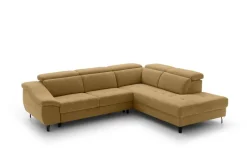 Ecksofa mit Bettfunktion senf Flachgewebe B/H/T: ca. 280x96x238 cm