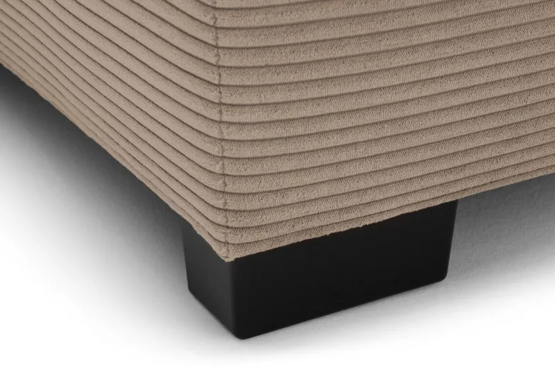 Ecksofa mit Bettfunktion und Bettkasten taupe Microfaser B/H/T: ca. 323x88x211 cm