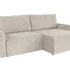 Ecksofa mit Bettfunktion und Bettkasten pearl Microfaser B/H/T: ca. 227x92x146 cm