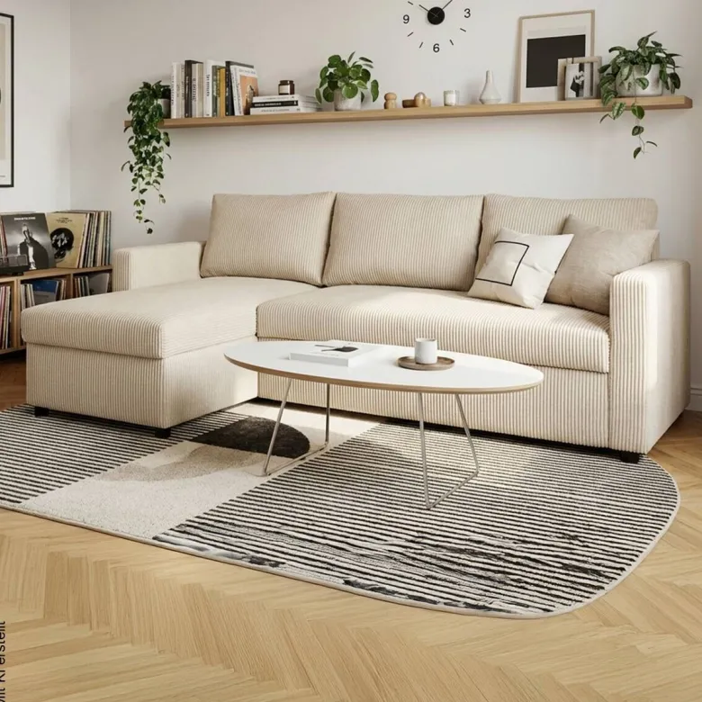 Ecksofa mit Bettfunktion und Bettkasten pearl Microfaser B/H/T: ca. 215x145x82 cm